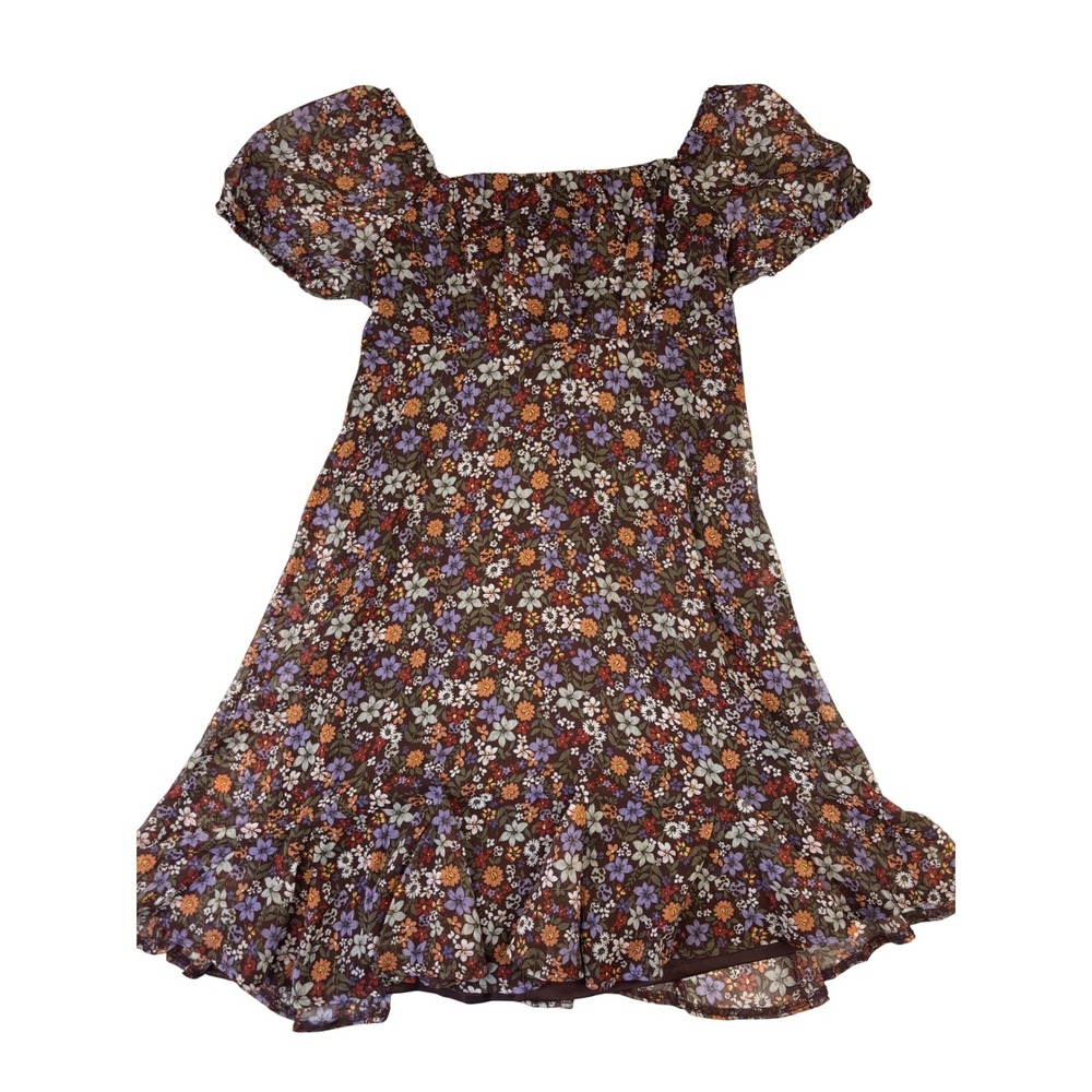 NWT‎ Franki by Francesca's Floral Puff Sleeve Dress Youth 14
